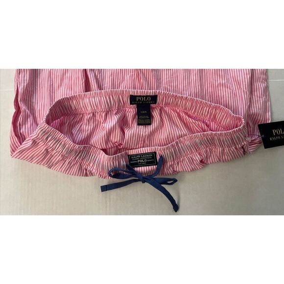 Polo Ralph Lauren Mens Sz Large Pink/White Sleep Pony Cotton Lounge Pants - Picture 6 of 8